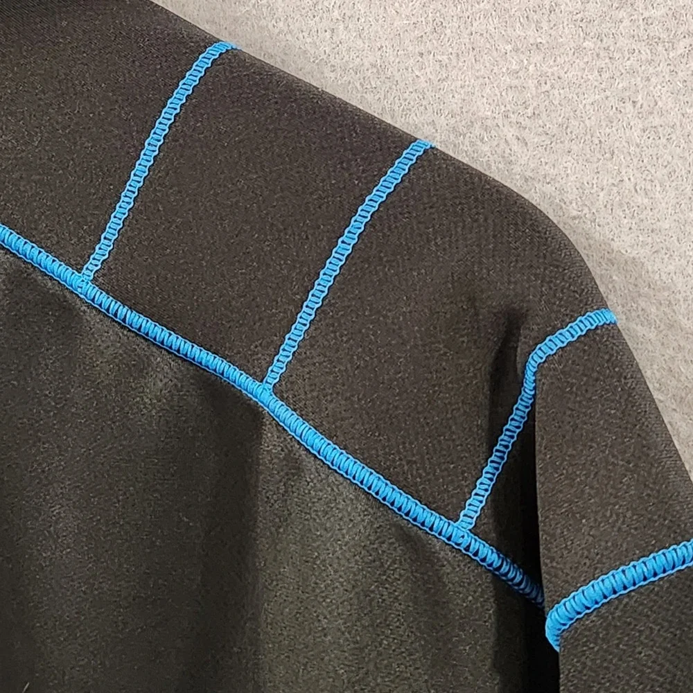 Nike Golf Mens XL Dri-FIT 1/4 Zip Pullover Black Blue RBC Logo Stretch‎